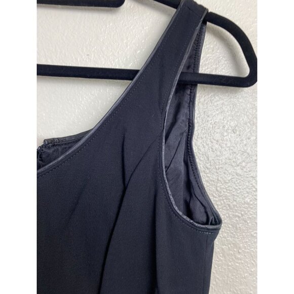 Eileen Fisher Black Sheath Dress Womens sz Small Minimalist Contemporary Neutral - Picture 6 of 14